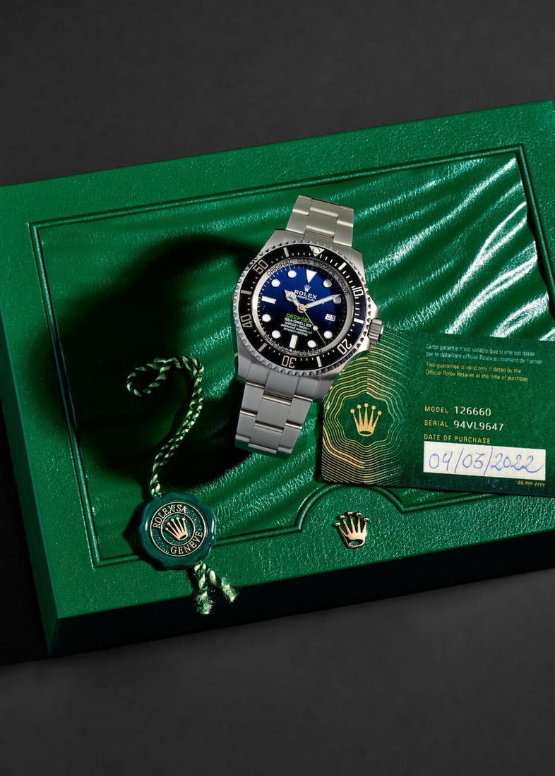 ROLEX. A STAINLESS STEEL AUTOMATIC CALENDAR BRACELET WATCH Sea-Dweller Deepsea, Ref: 126660, Pur... - 3