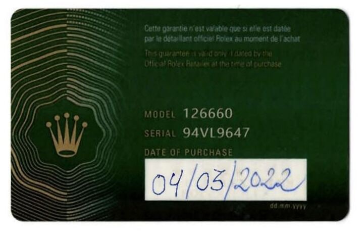 ROLEX. A STAINLESS STEEL AUTOMATIC CALENDAR BRACELET WATCH Sea-Dweller Deepsea, Ref: 126660, Pur... - 4