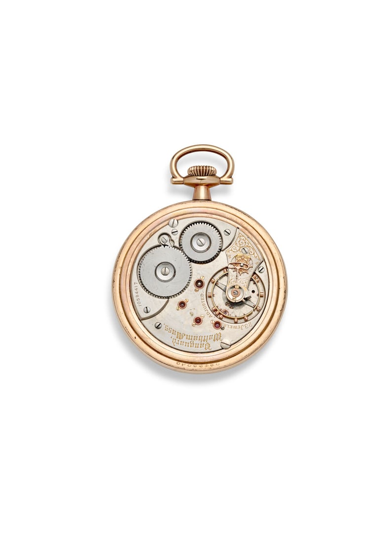 [NO RESERVE] AMERICAN WALTHAM. A 9K GOLD KEYLESS WIND OPEN FACE WATCHc. 1900s - 2