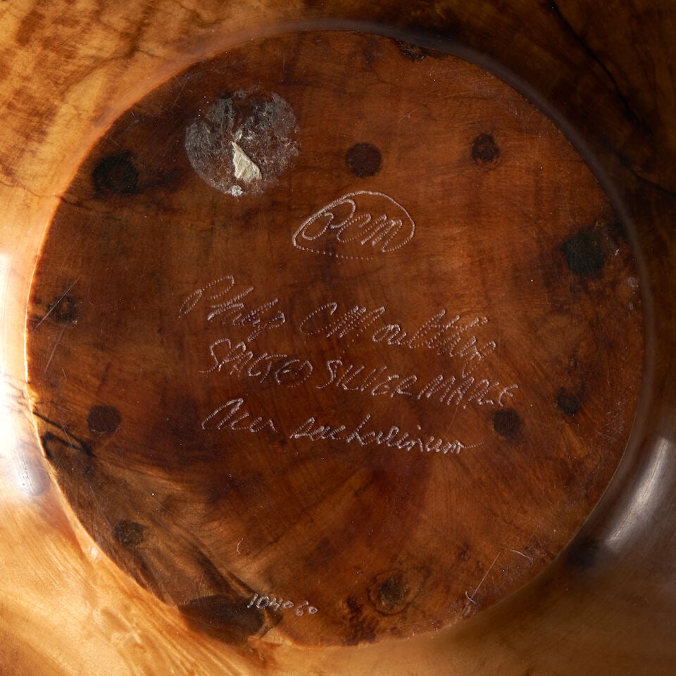 PHILIP MOULTHROP (B. 1947) SPALTED SILVER MAPLE VESSEL incised 'PM Philip Moulthrop Spalted Silv... - 2