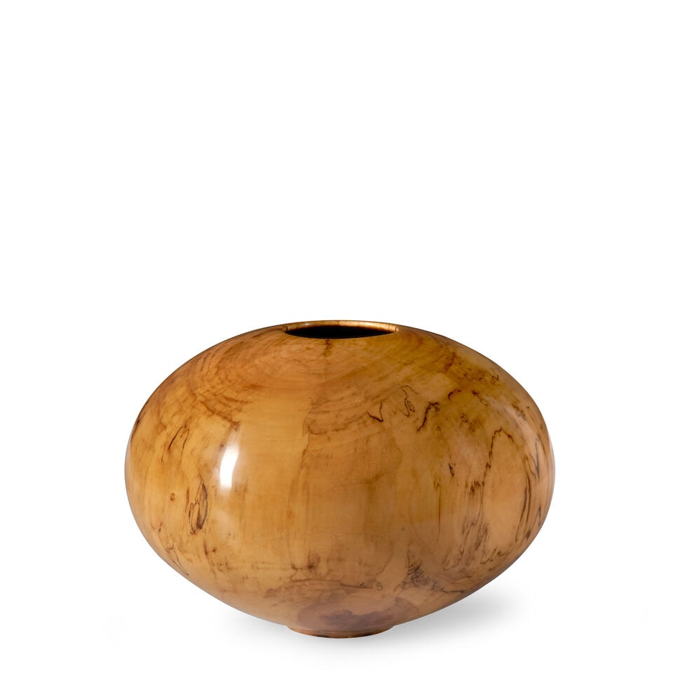 PHILIP MOULTHROP (B. 1947) SPALTED SILVER MAPLE VESSEL incised 'PM Philip Moulthrop Spalted Silv... - 4