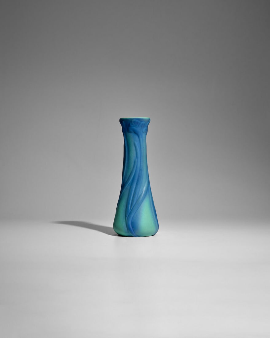 VAN BRIGGLE POTTERY VASE Colorado Springs, Colorado, c. 1900-1910, glazed earthenware, incised f... - 4