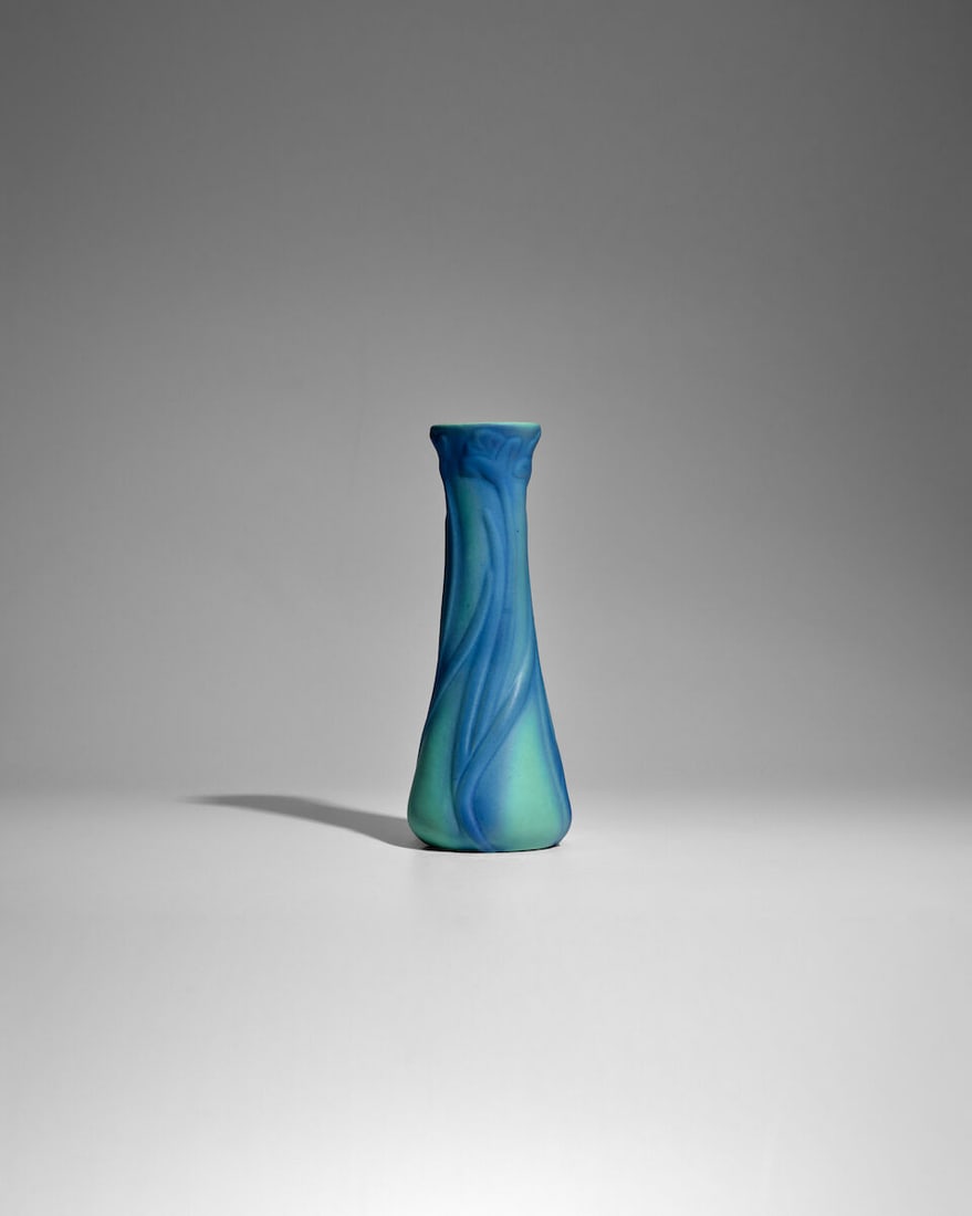 VAN BRIGGLE POTTERY VASE Colorado Springs, Colorado, c. 1900-1910, glazed earthenware, incised f... - 7