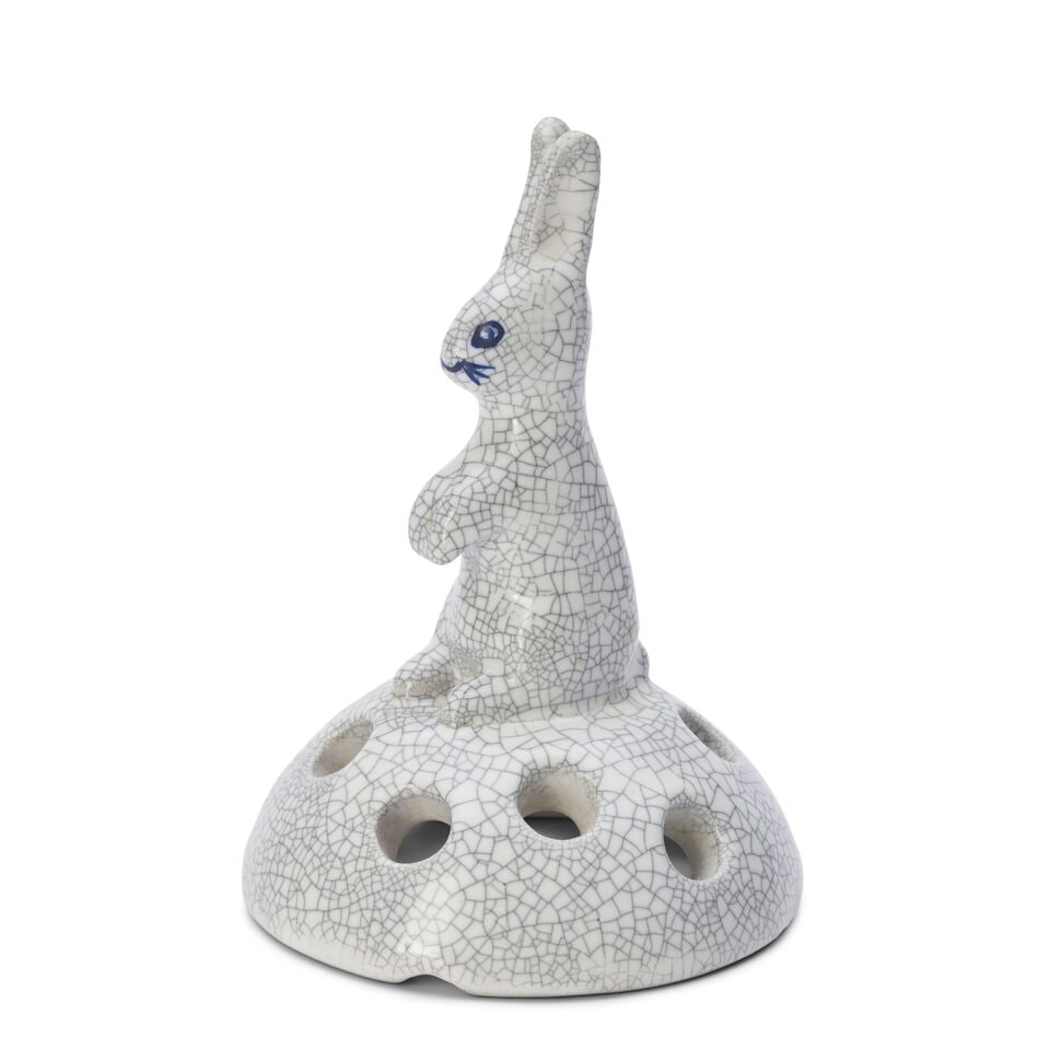 DEDHAM POTTERY 'BUNNY' FLOWER HOLDER Dedham, Massachusetts, 1929-1943, glazed stoneware, post-19... (1 of 4)