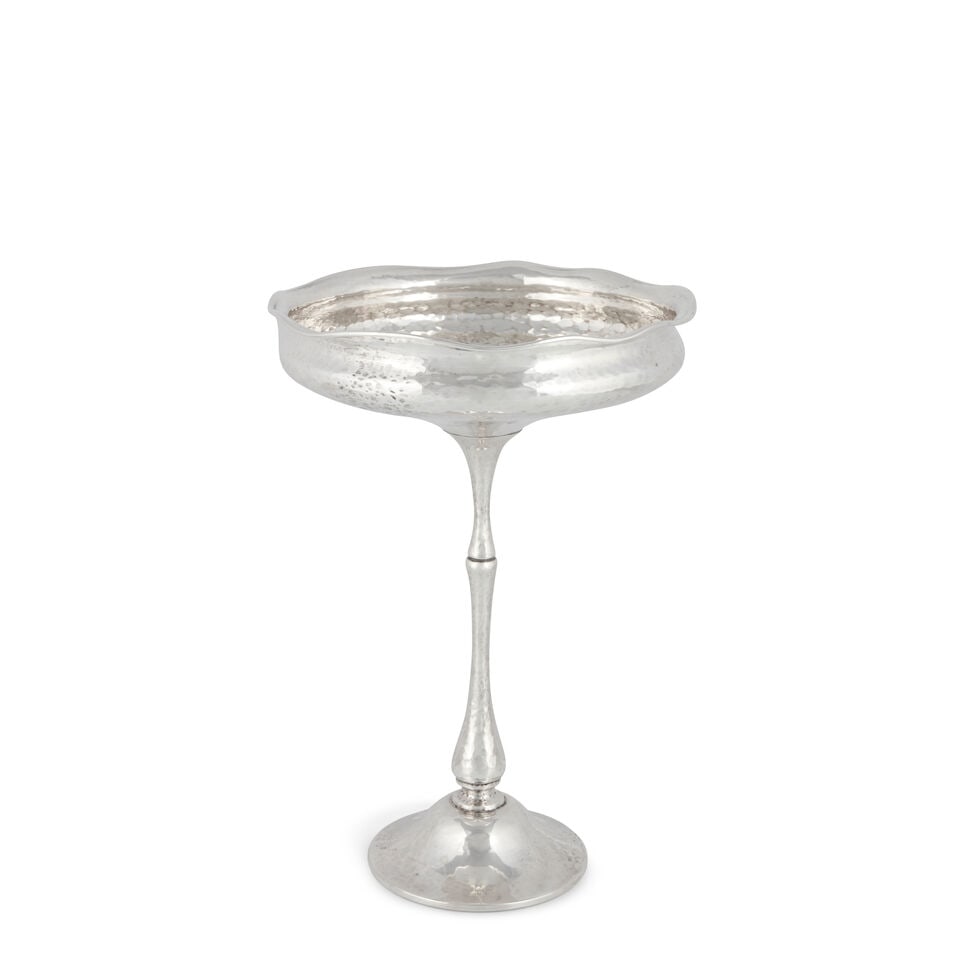 SEDLACEK & CO. STERLING SILVER WEIGHTED COMPOTE Los Angeles, California, 1920s, ruffled rim abov... (1 of 1)