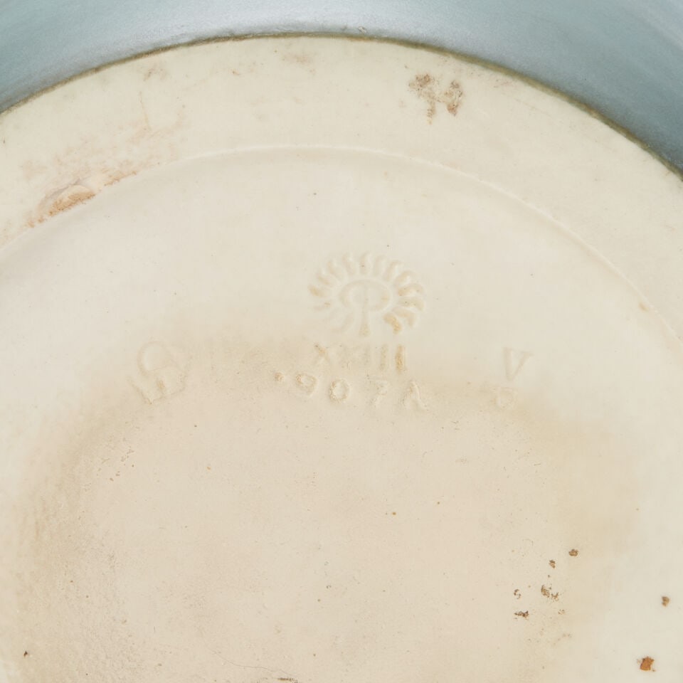 EDWARD DIERS (1871-1947) FOR ROOKWOOD POTTERY MONUMENTAL SCENIC VELLUM VASE Cincinnati, Ohio, da... - 5