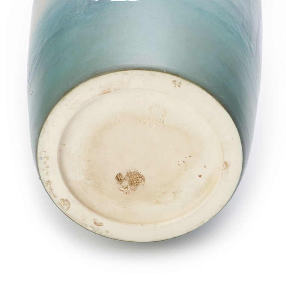 EDWARD DIERS (1871-1947) FOR ROOKWOOD POTTERY MONUMENTAL SCENIC VELLUM VASE Cincinnati, Ohio, da... - 6