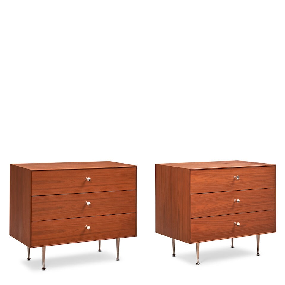 PAIR OF GEORGE NELSON (1908-1986) FOR HERMAN MILLER THIN EDGE THREE-DRAWER CHESTS Zeeland, Michi... - 2