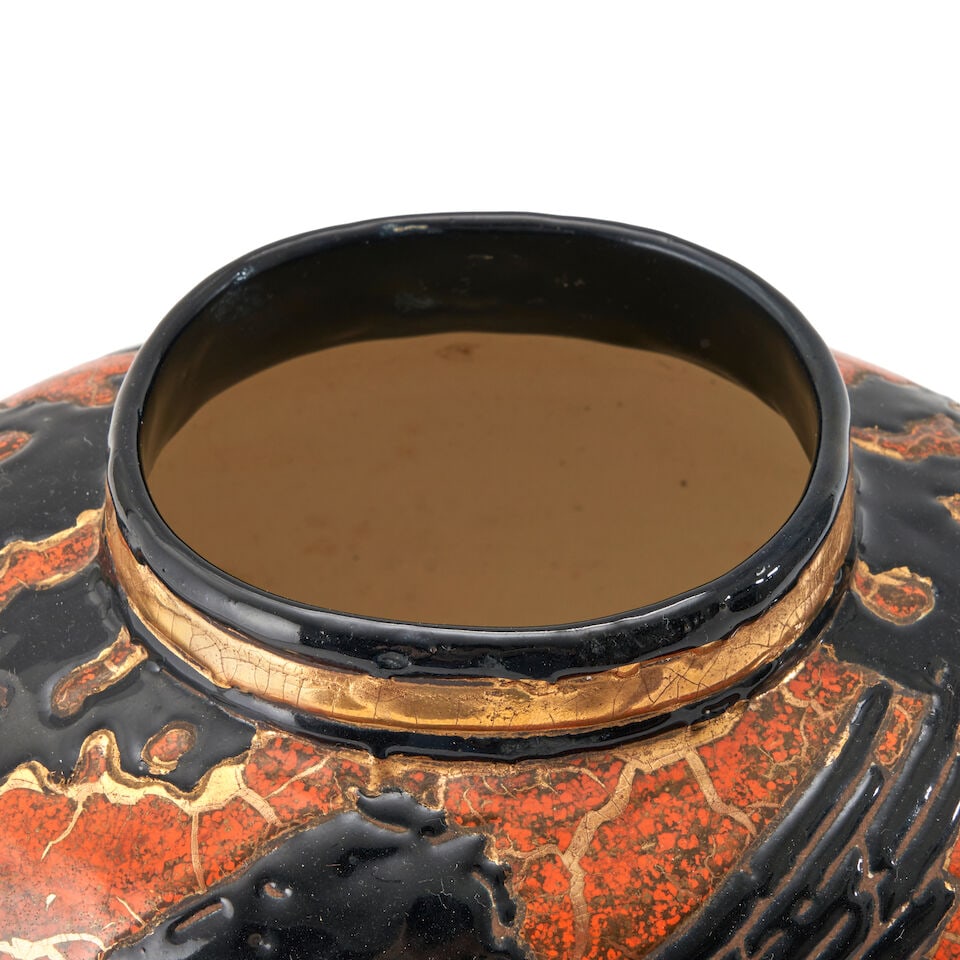 CHARLES CATTEAU (1880-1966) FOR BOCHE FRERES 'PERSÉE ET LES GORGONES' VASE Belgium, designe... - 3