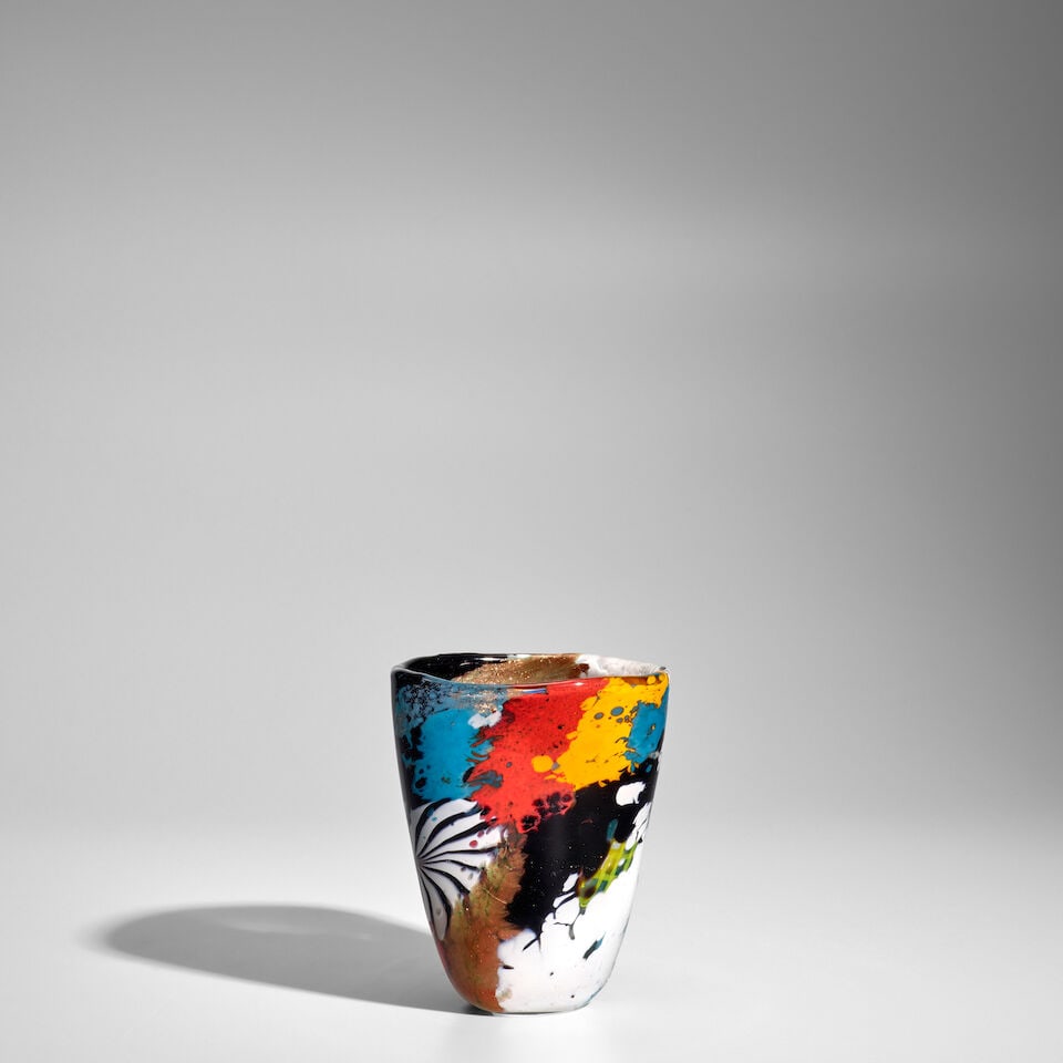 DINO MARTENS (1894-1970) 'Oriente' Vasecirca 1950for Aureliano Toso, internally decorated patchw... - 2