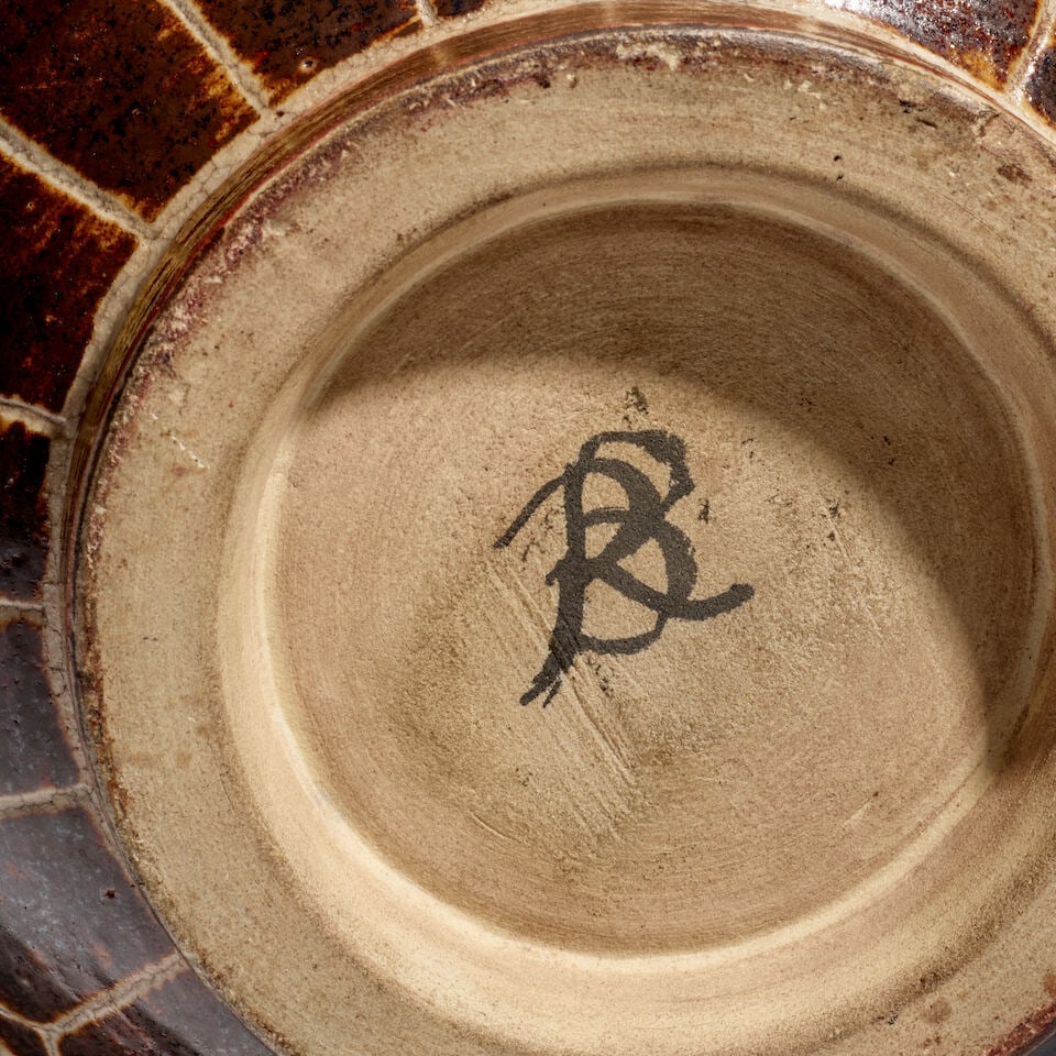 RENÉ BUTHAUD (1886-1986) Vase1925craquelure glazed stoneware with gilt highlights, glaze ma... - 2