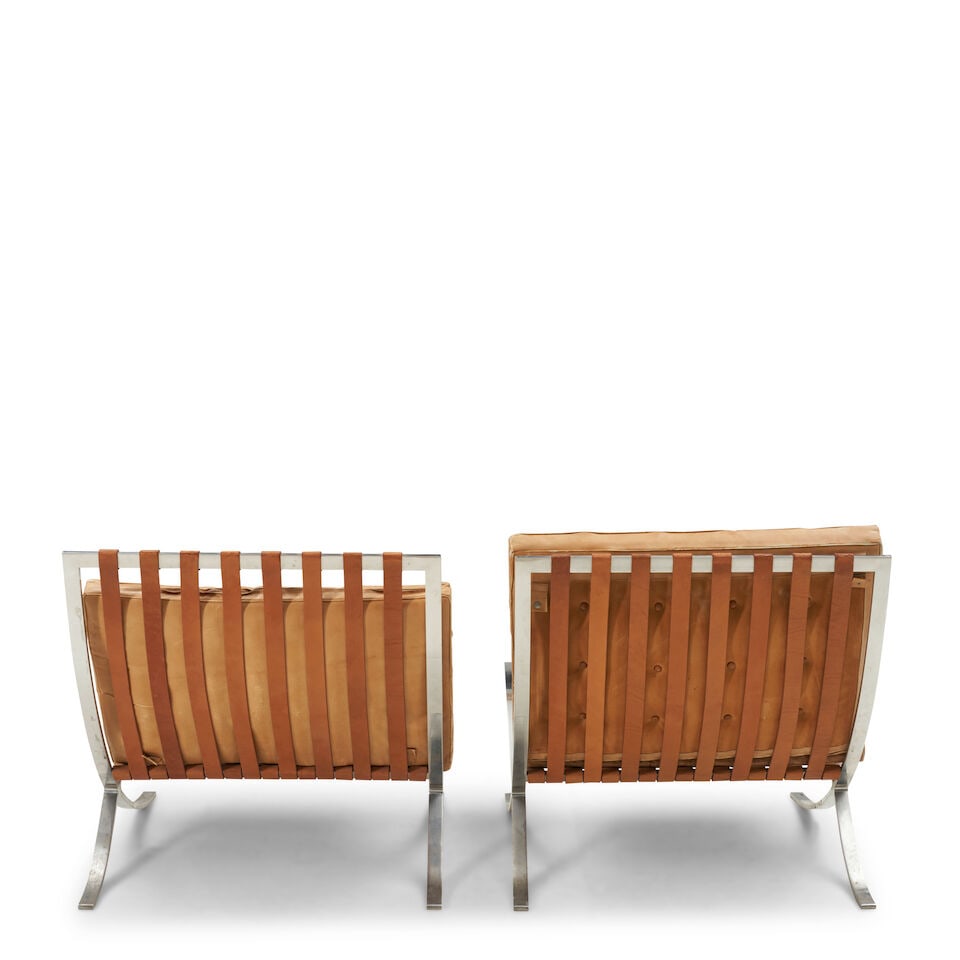 PAIR OF LUDWIG MIES VAN DER ROHE (1886-1969) FOR KNOLL ASSOCIATES 'BARCELONA' CHAIRS United Stat... - 2