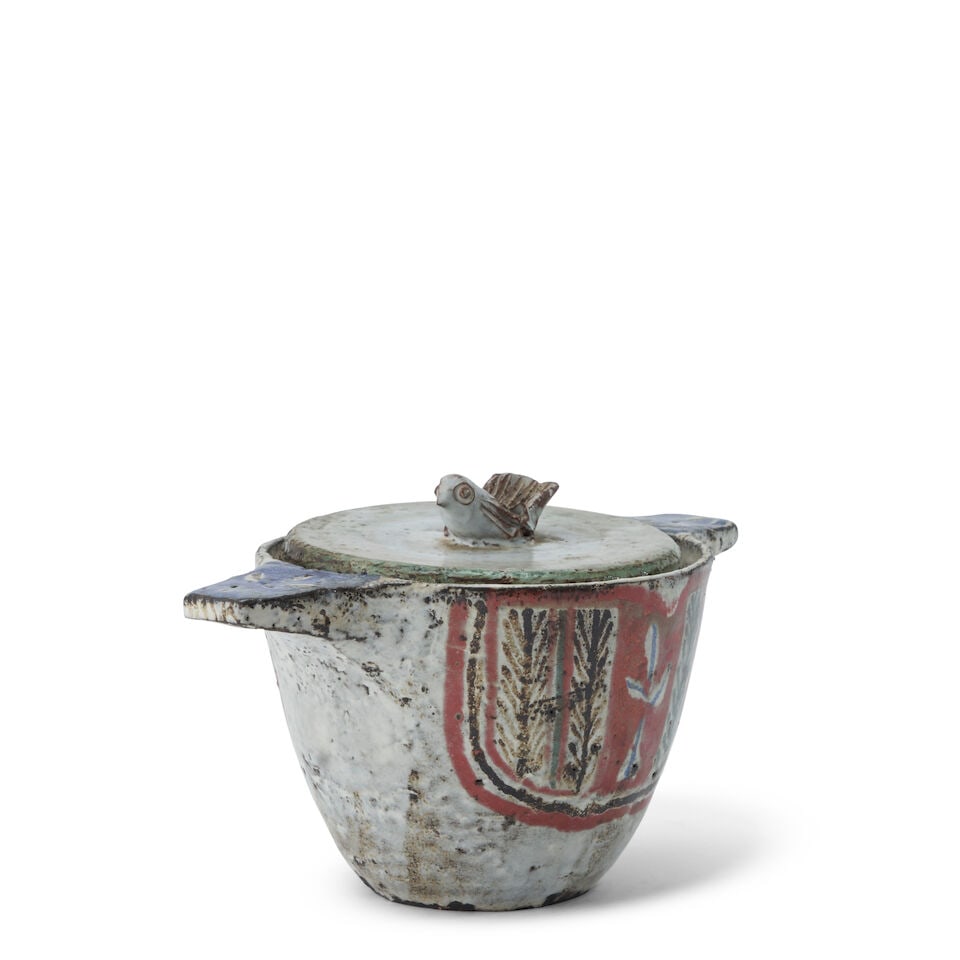 JEAN DERVAL (1925-2010) COVERED JAR France, c. 1955, glazed ceramic, painted mark 'Jean Derval,'... - 4
