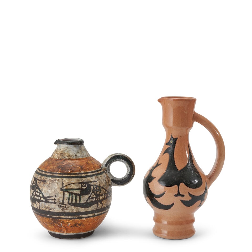 JOEL BAUDOIN (1930-2013) & RENE BEN-LISA (1926-1995) PITCHERS Baudoin, France, c. 2000, glazed e... (1 of 3)