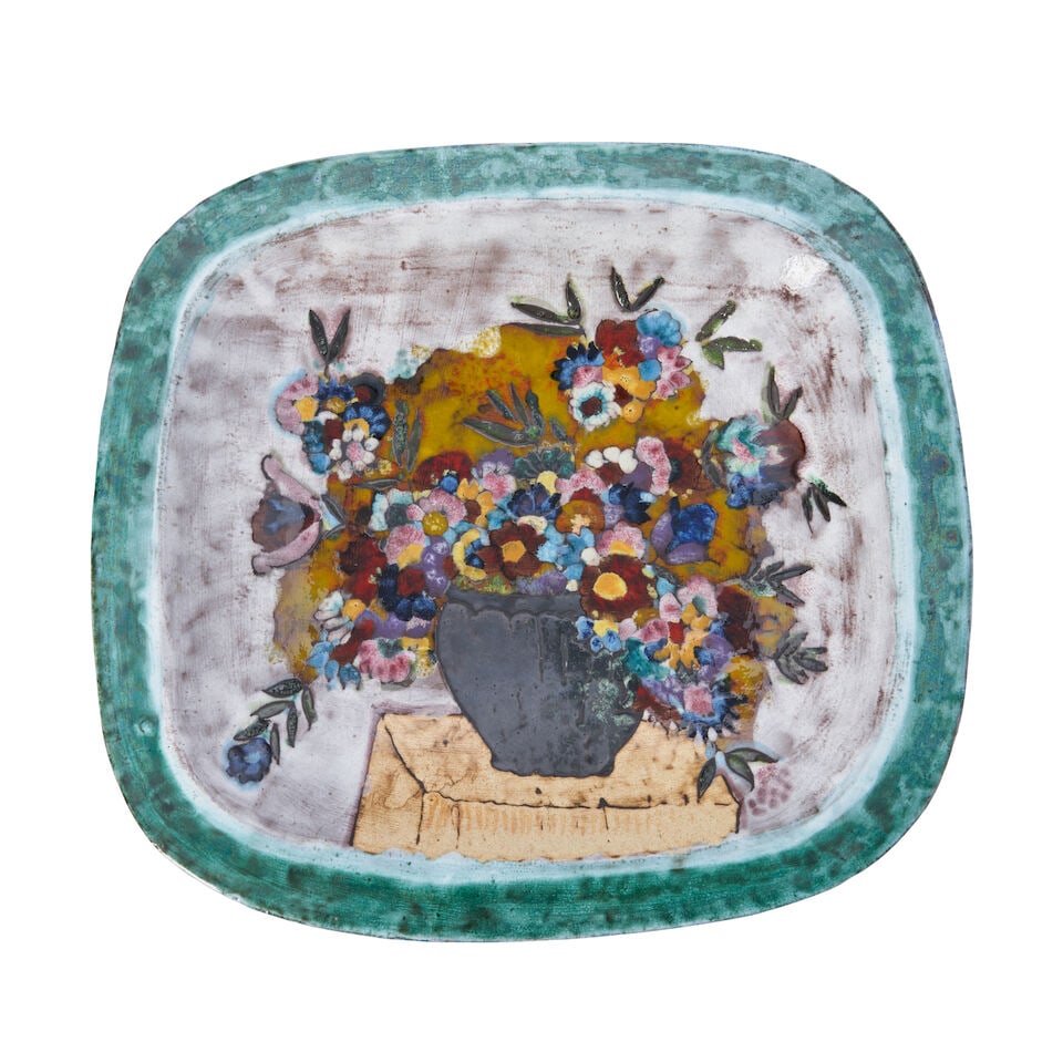 FRANCIS CROCIANI (B. 1929) CENTERPIECE BOWL Vallauris, France, late 20th century, glazed cerami... (1 of 4)