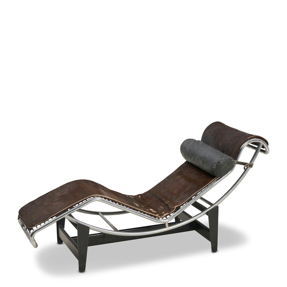 CHARLOTTE PERRIAND, PIERRE JEANNERET AND LE CORBUSIER LC4 CHAISE LOUNGE Italy, designed 1928, la... (1 of 3)