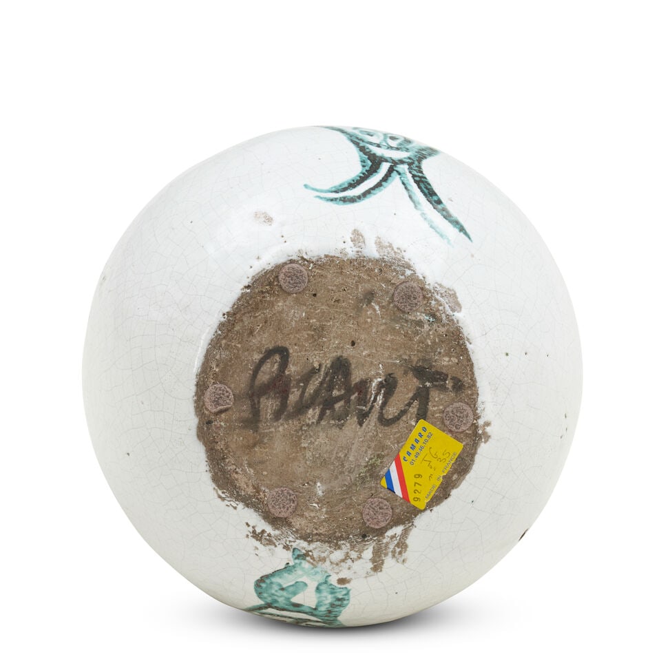 ROBERT PICAULT (1919-2000) FLOOR VASE Vallauris, c. 1955, glazed ceramic, decorated with depicti... - 2