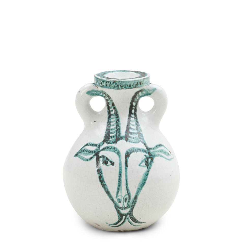 ROBERT PICAULT (1919-2000) FLOOR VASE Vallauris, c. 1955, glazed ceramic, decorated with depicti... - 4