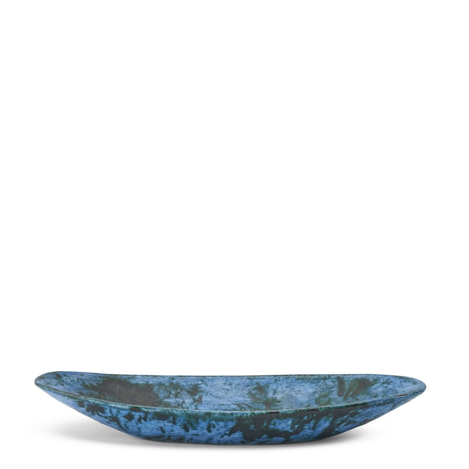 JACQUES BLIN (1920-1995) OVAL BOWL France, c. 1980, incised and glazed ceramic, depiction of a m... - 3