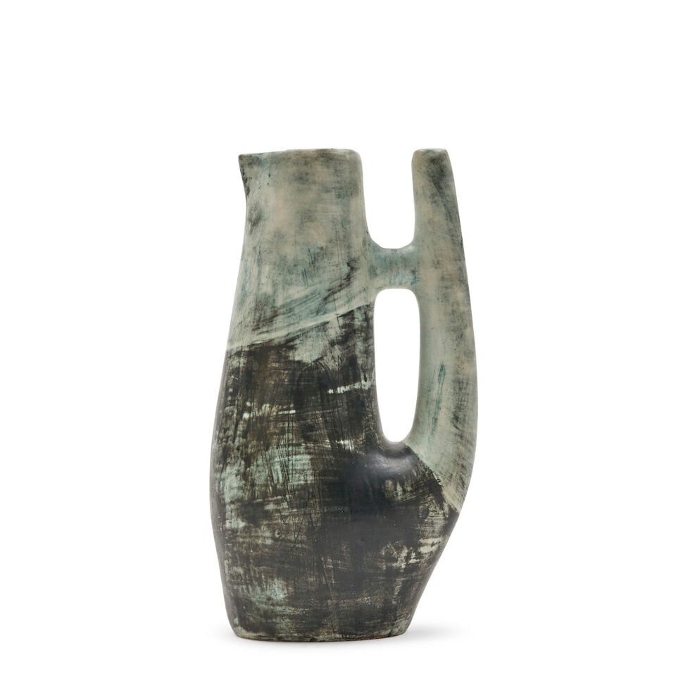 JACQUES BLIN (1920-1995) EWER France, c. 1960, glazed ceramic, incised mark 'J Blin,' ht. 10 1/2... (1 of 3)