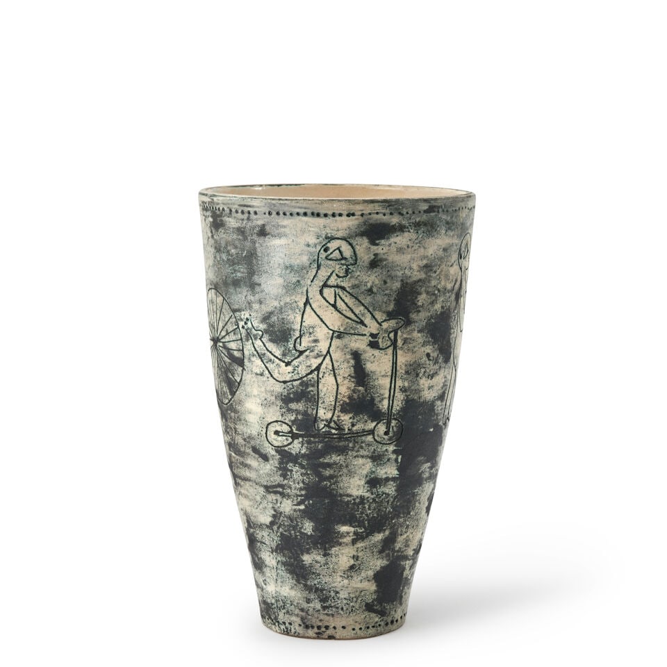 JACQUES BLIN (1920-1995) VASE France, c. 1960, glazed ceramic, incised mark 'J Blin,' ht. 11 3/8... (1 of 4)