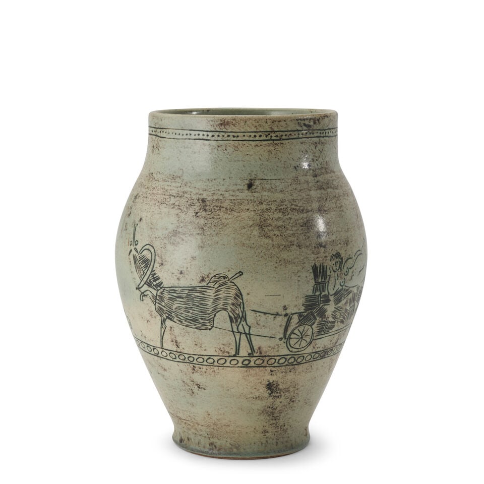 JACQUES BLIN (1920-1995) VASE France, c. 1960, glazed ceramic, incised mark 'J Blin,' ht. 11 1/4... (1 of 4)