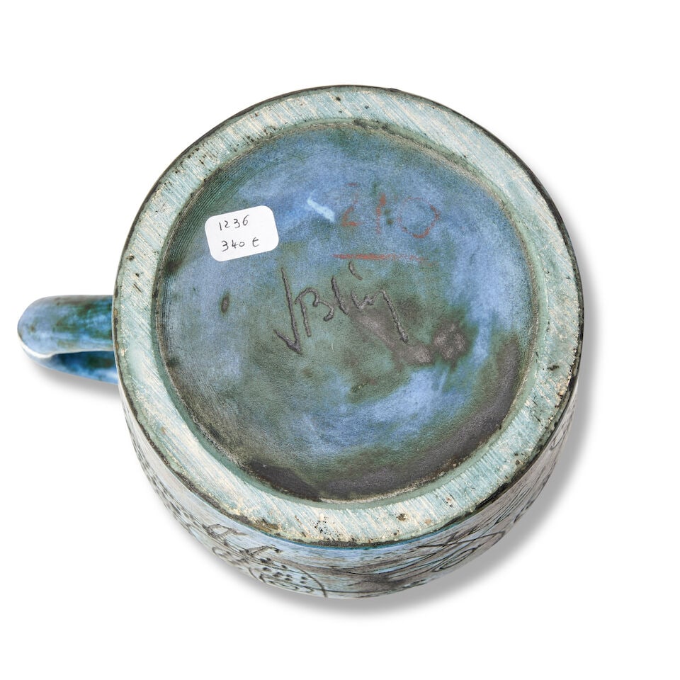 JACQUES BLIN (1920-1995) PITCHER France, c. 1960, glazed ceramic, incised mark 'J Blin,' ht. 8 5... - 2