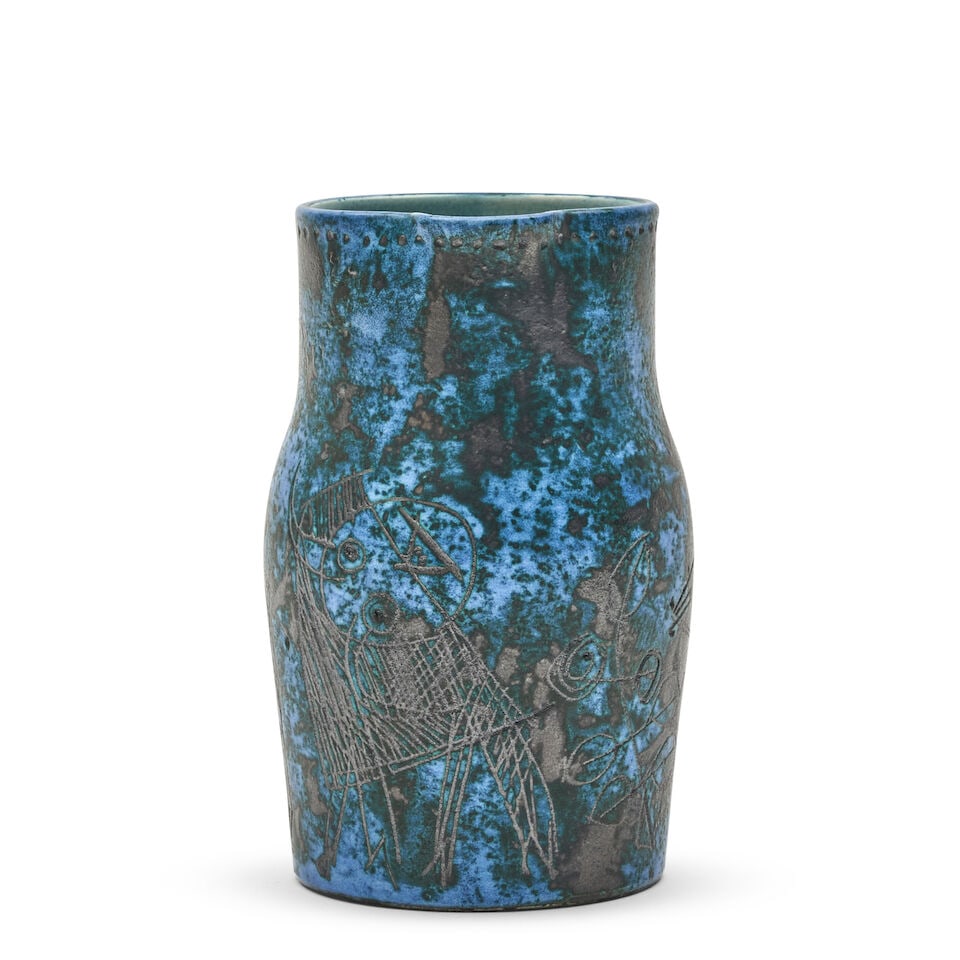 JACQUES BLIN (1920-1995) PITCHER France, c. 1960, glazed ceramic, incised mark 'J Blin,' ht. 8 5... - 3