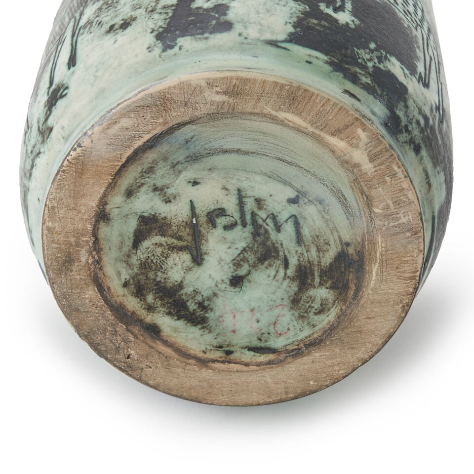 JACQUES BLIN (1920-1995) TABLE LAMP BASE France, c. 1960, glazed ceramic, pre-firing hole for el... - 2