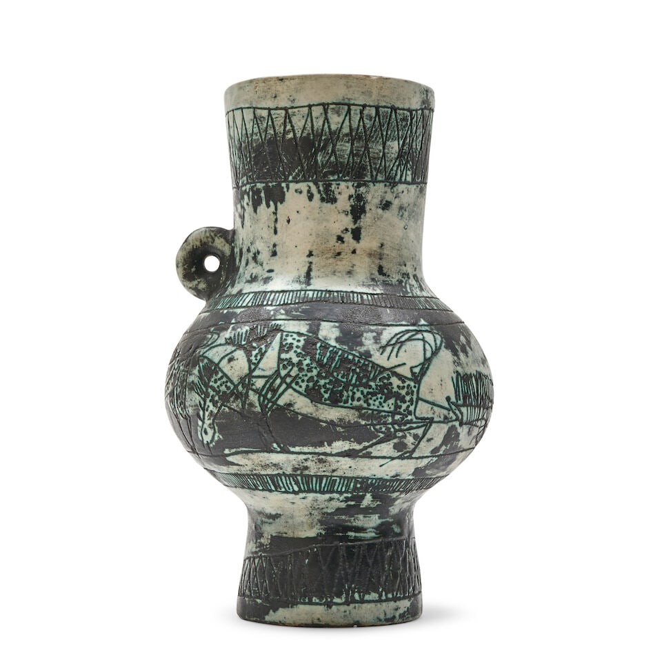 JACQUES BLIN (1920-1995) VASE France, c. 1955, glazed ceramic, incised mark 'J Blin Exemp No. 15... - 3