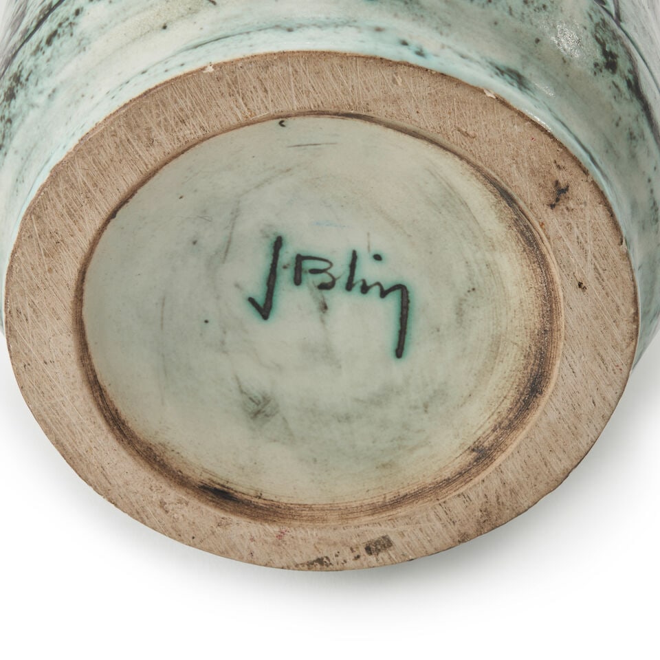 JACQUES BLIN (1920-1995) TABLE LAMP BASE France, c. 1960, glazed ceramic, pre-firing hole for el... - 2