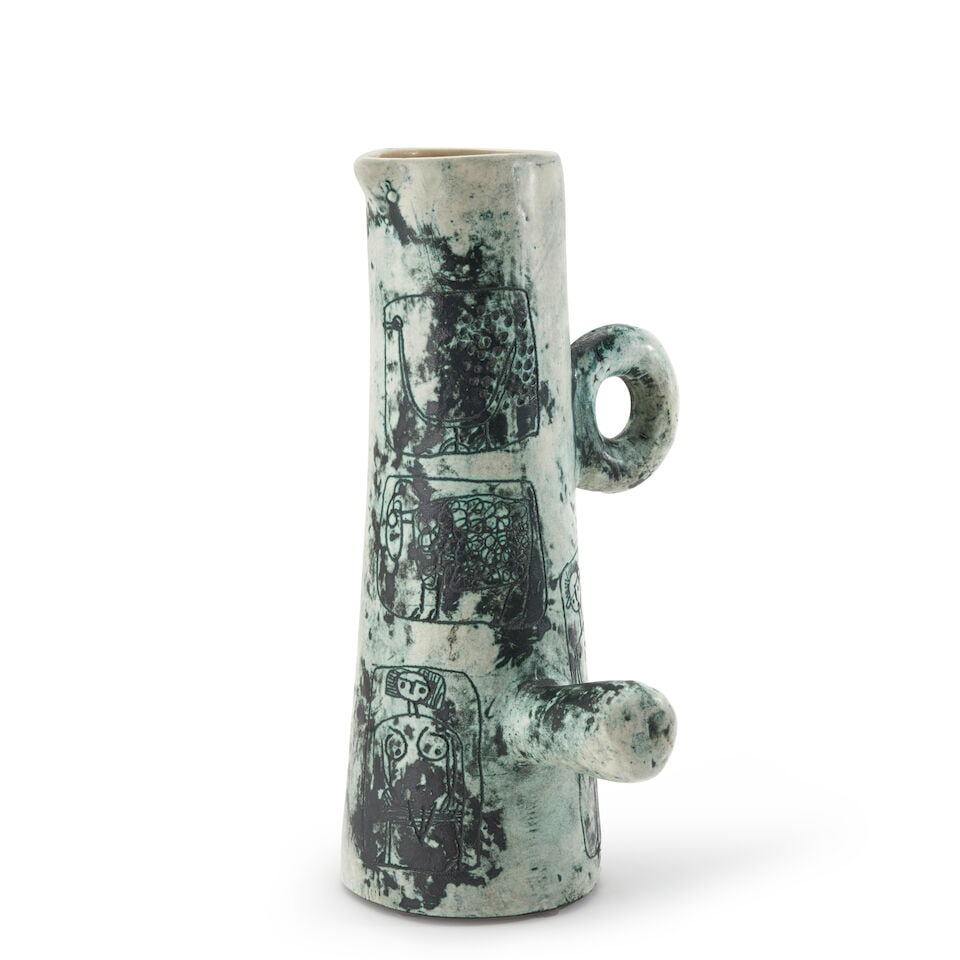 JACQUES BLIN (1920-1995) PITCHER France, c. 1960, glazed ceramic, incised mark 'J Blin Exemp. No... (1 of 4)