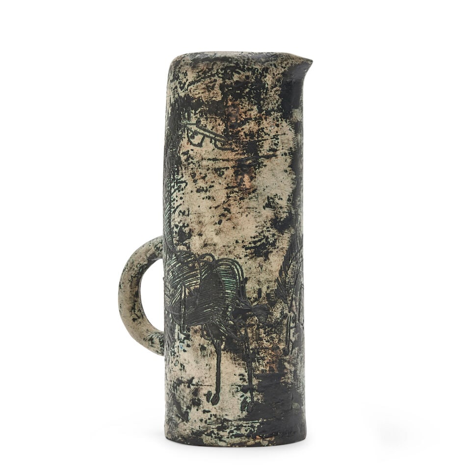 JACQUES BLIN (1920-1995) PITCHER France, c. 1960, glazed ceramic, incised mark 'J Blin,' ht. 12 ... - 3