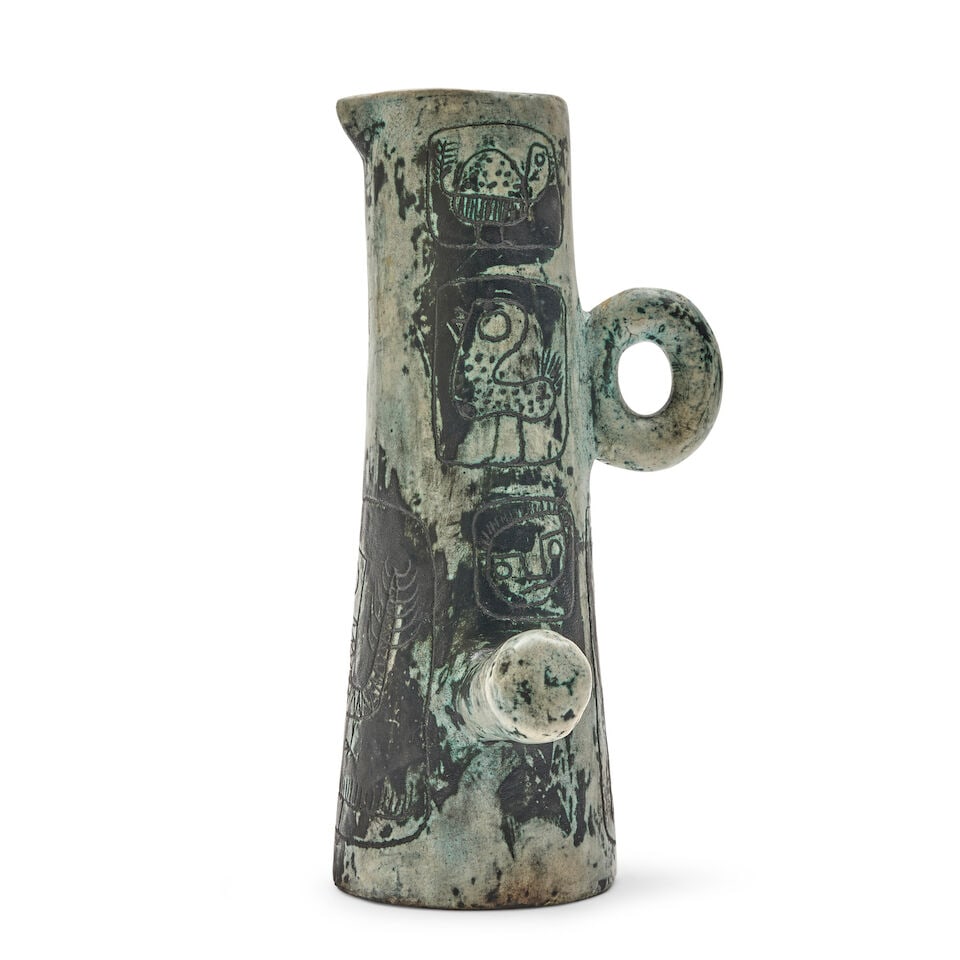JACQUES BLIN (1920-1995) PITCHER France, c. 1955, glazed ceramic, incised mark 'J Blin Ex. No. 5... - 3
