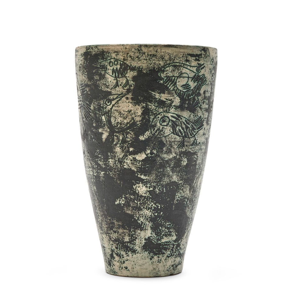 JACQUES BLIN (1920-1995) VASE France, c. 1960, glazed ceramic, incised mark 'J Blin,' ht. 11 1/4... (1 of 3)