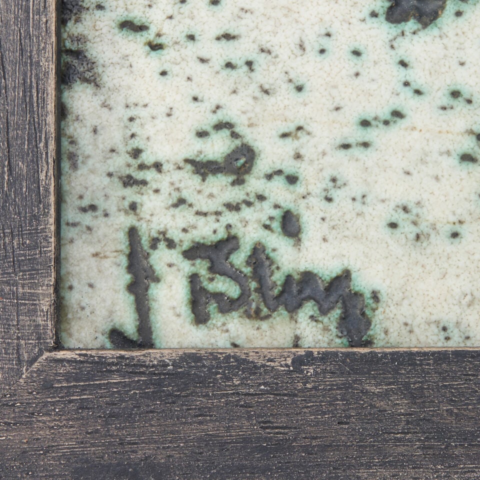 THREE JACQUES BLIN (1920-1995) PLAQUES France, c. 1980, incised and glazed ceramic, depictions o... - 2