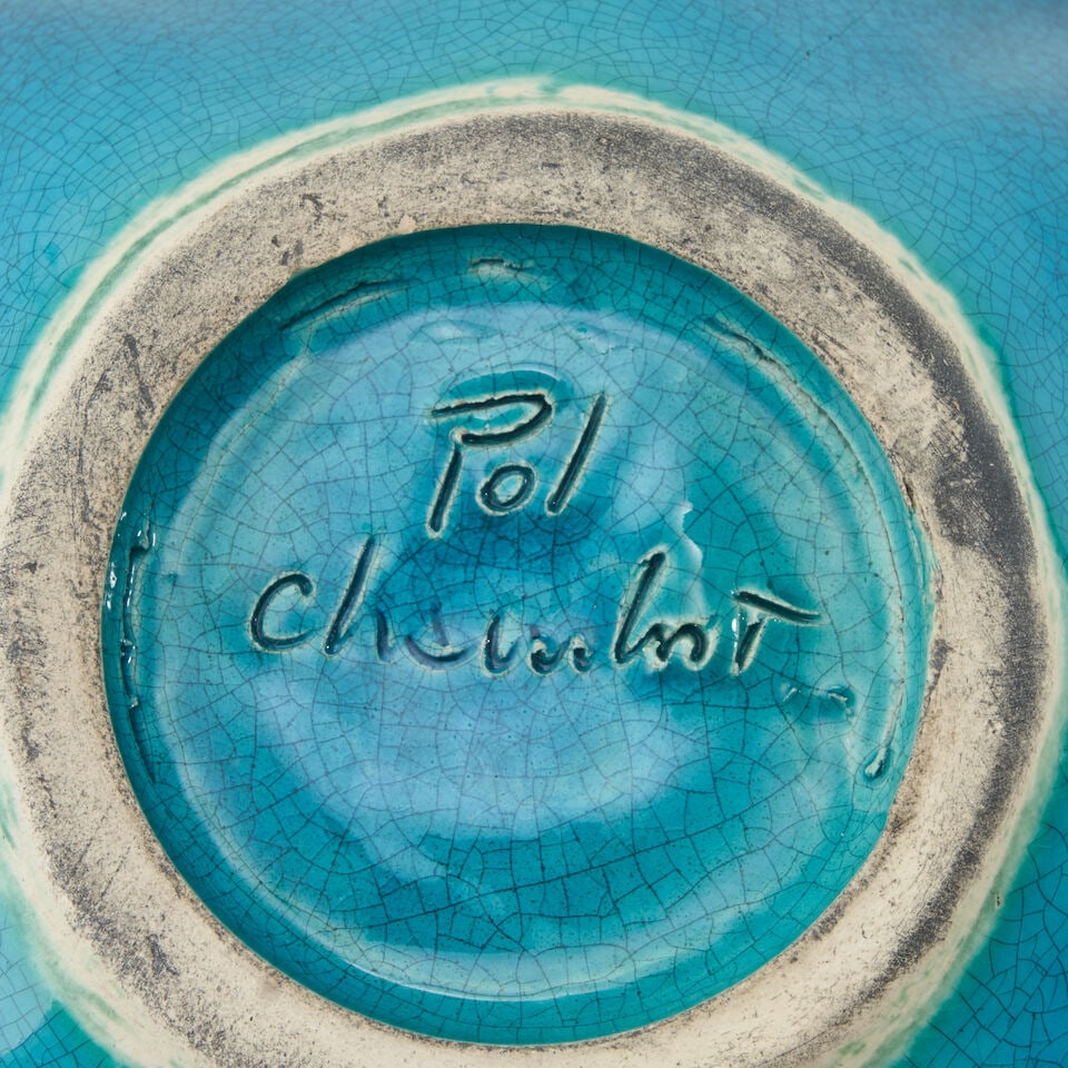 POL CHAMBOST (1906-1983) 'TOURNESOL' BOWL France, c. 1964, glazed earthenware, incised mark 'Pol... - 2