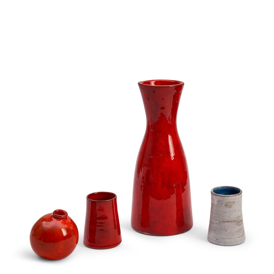 FOUR ROBERT (1930-2008) AND JEAN (1930-2015) CLOUTIER VASES France, c. 1960, glazed earthenware,... (1 of 2)
