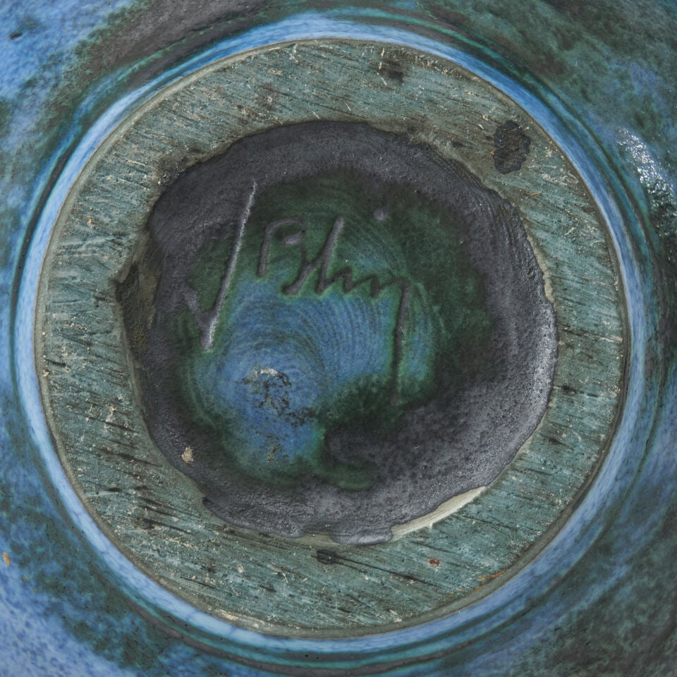 FIVE JACQUES BLIN (1920-1995) VESSELS France, c, 1980, glazed earthenware, all with incised mark... - 2