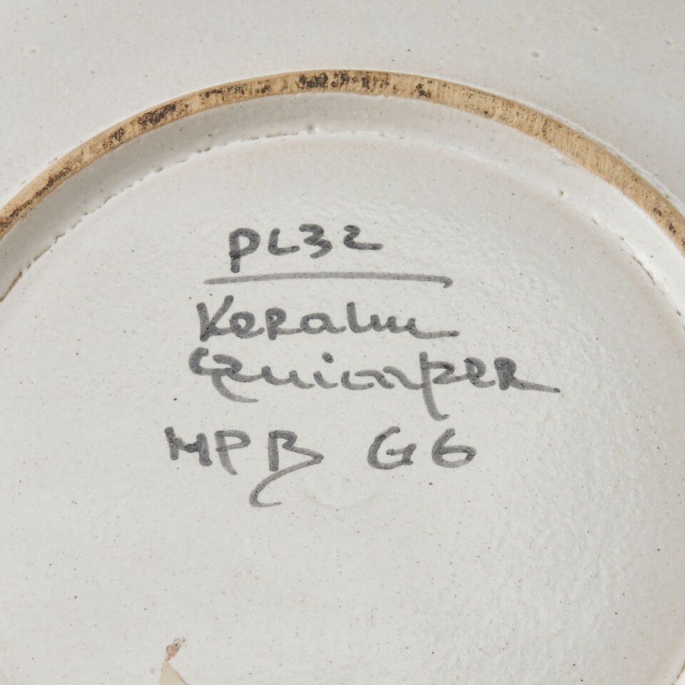 FIVE KERALUC QUIMPER ITEMS France, c. 1950, glazed ceramic, all with painted marks 'Keraluc Quim... - 2