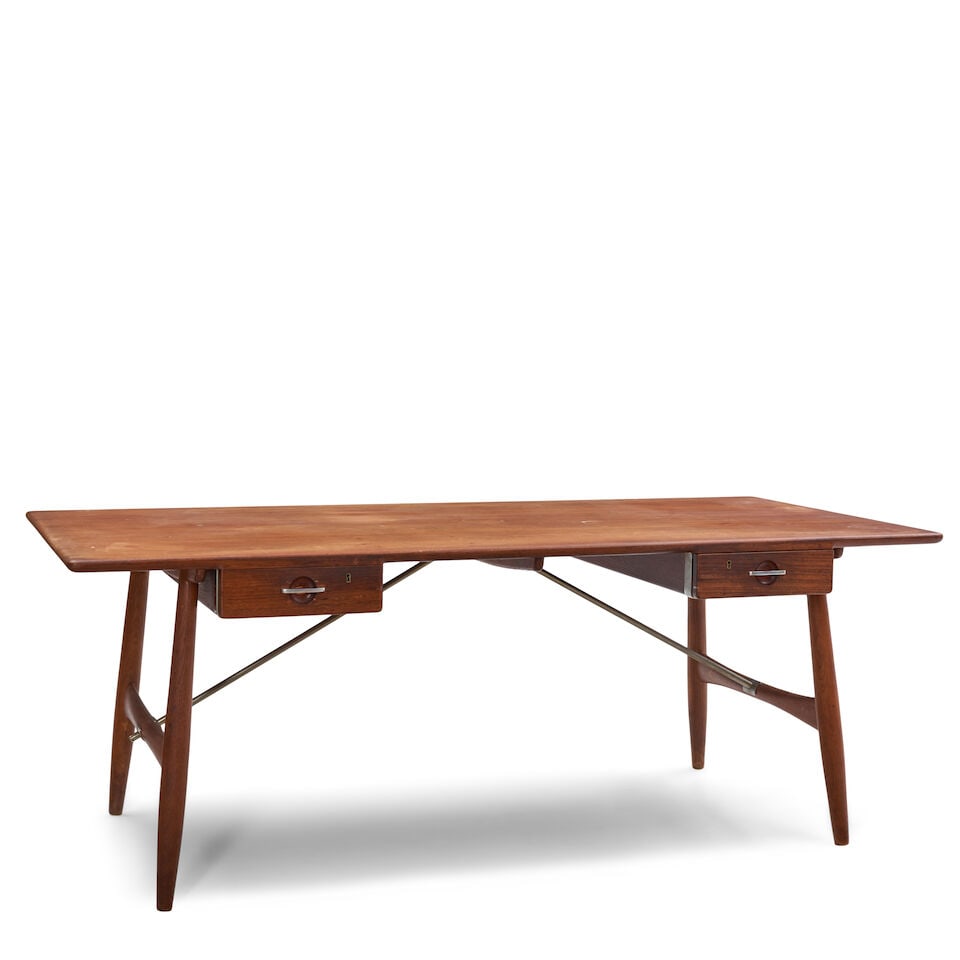 HANS J. WEGNER (1914-2007) FOR JOHANNES HANSEN 'ARCHITECT DESK' MODEL JH571 Denmark, c. 1954, te... (1 of 6)