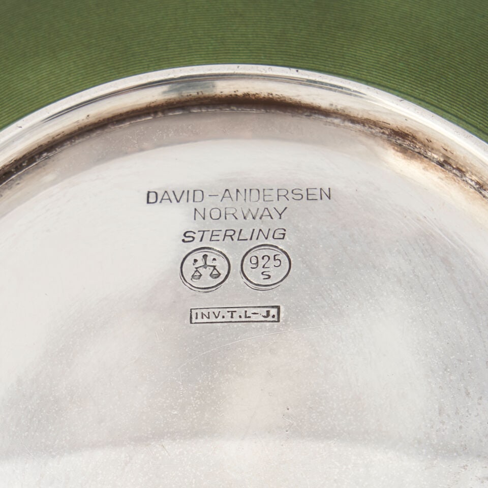 THORBJORN LIE-JORGENSEN (1900-1961) FOR DAVID-ANDERSEN STERLING SILVER AND GUILLOCHE ENAMEL BOWL... - 3
