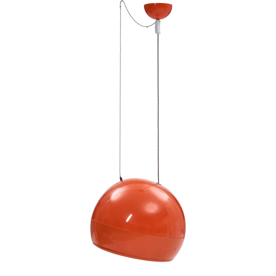 STUDIO TETRARCH FOR ARTEMIDE 'PALLADE' PENDANT LAMP Italy, designed 1968, plastic, frosted glass... (1 of 3)