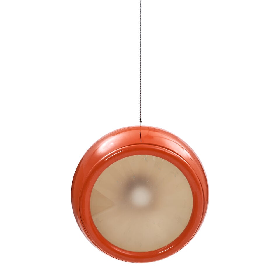 STUDIO TETRARCH FOR ARTEMIDE 'PALLADE' PENDANT LAMP Italy, designed 1968, plastic, frosted glass... - 3