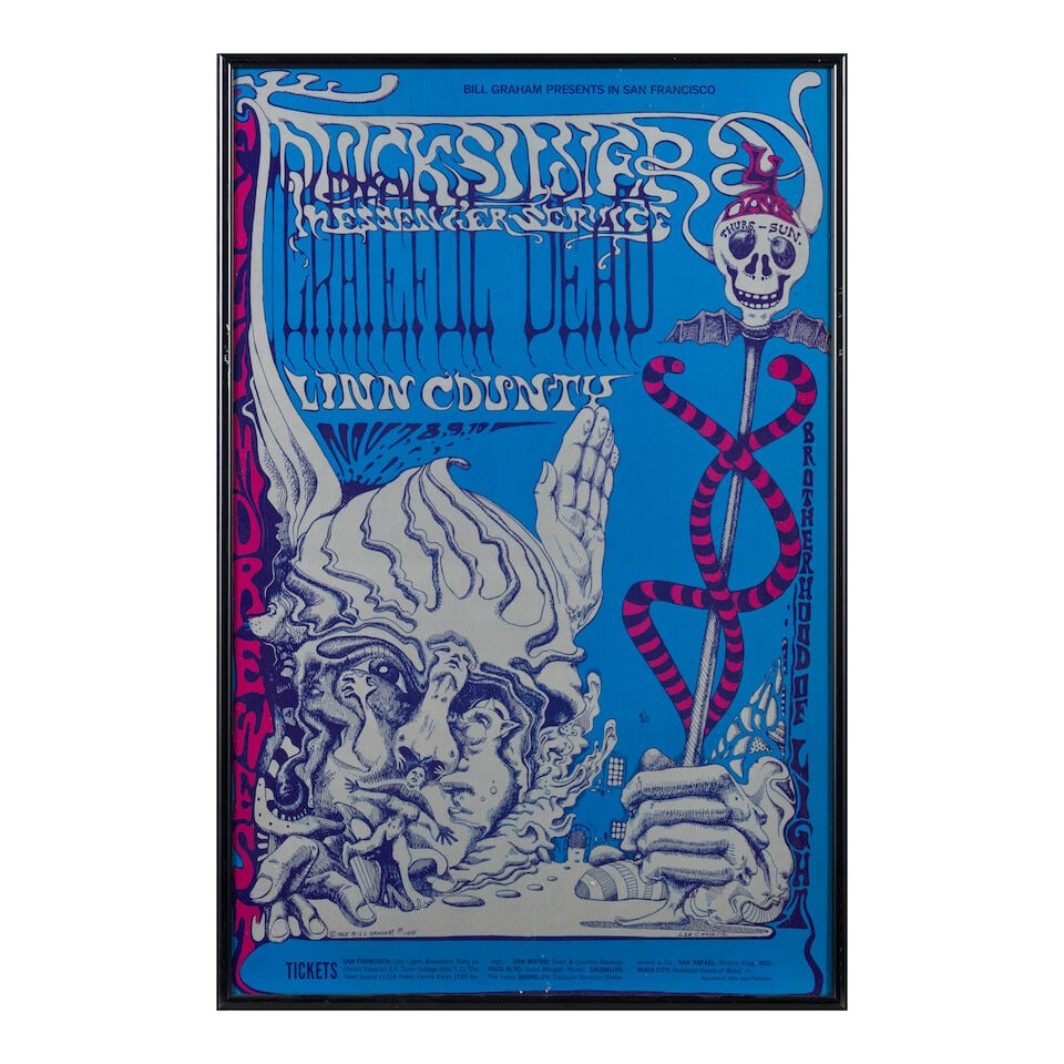 COLLECTION OF GRATEFUL DEAD POSTERS, HANDBILLS AND EPHEMERA Posters include 1966 Graham Presents... - 3