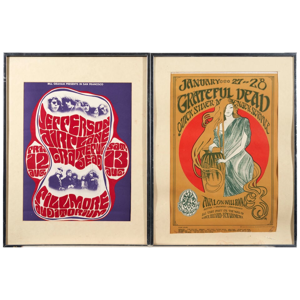 COLLECTION OF GRATEFUL DEAD POSTERS, HANDBILLS AND EPHEMERA Posters include 1966 Graham Presents... - 4