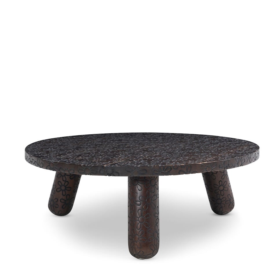 MARCEL WANDERS (B. 1963) FOR MOOOI 'FLOWERS' TABLE designed 2001, lauan wood, unmarked, ht. 17, ... (1 of 2)