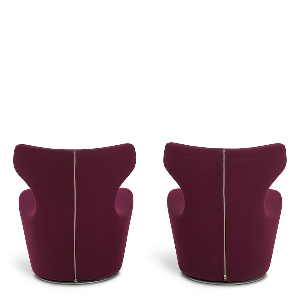 PAIR OF NAOTO FUKASAWA (B. 1956) FOR B&B ITALIA 'PICCOLA PAPILIO' SWIVEL ARMCHAIRS Italy, design... - 2