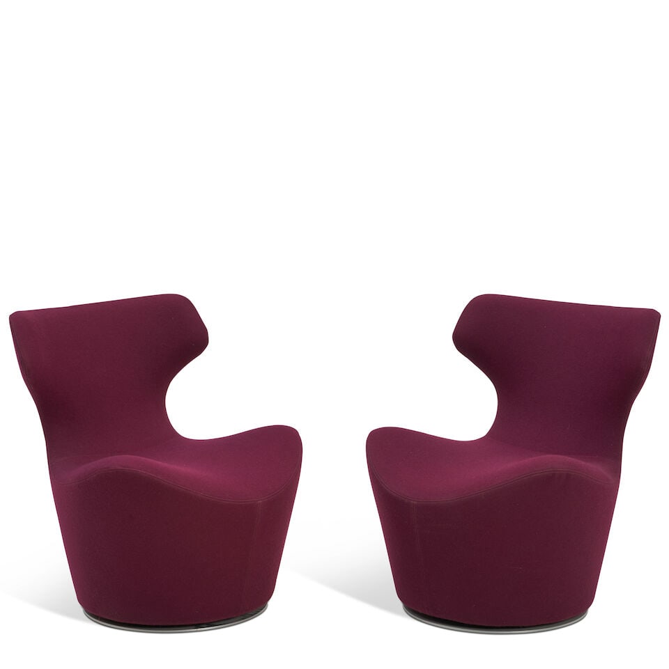 PAIR OF NAOTO FUKASAWA (B. 1956) FOR B&B ITALIA 'PICCOLA PAPILIO' SWIVEL ARMCHAIRS Italy, design... - 3
