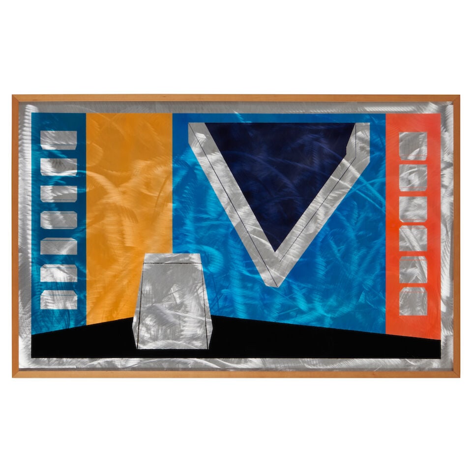 KEVIN BARRETT (B. 1962) WALL PANEL United States, c. 2000, silk screen on textured aluminum, sig... (1 of 2)